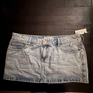 Hollister Light Blue Denim Mini Skirt
